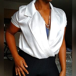 White womens blouse size Medium from Shein with colour